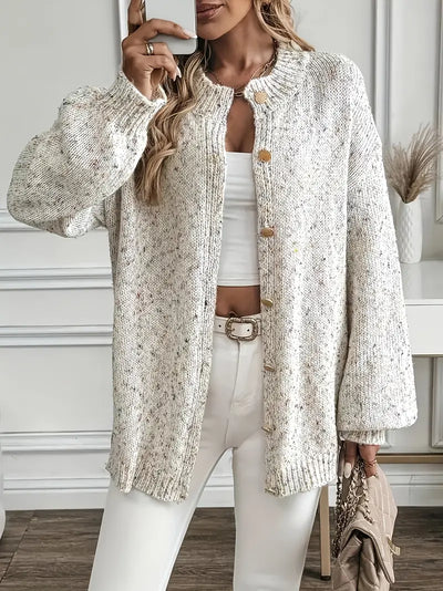 Gilet mi-long Chic avec boutons dorés