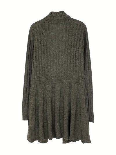 Cardigan long manches longues effet robe