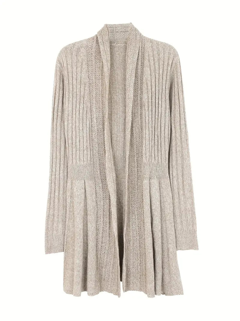 Cardigan long manches longues effet robe