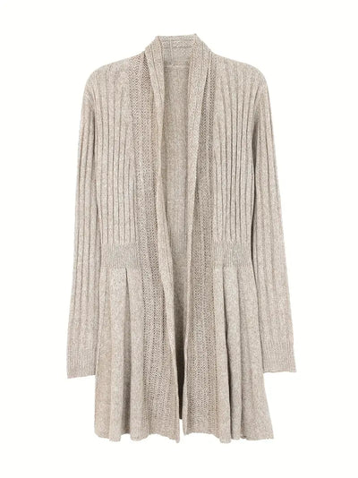 Cardigan long manches longues effet robe