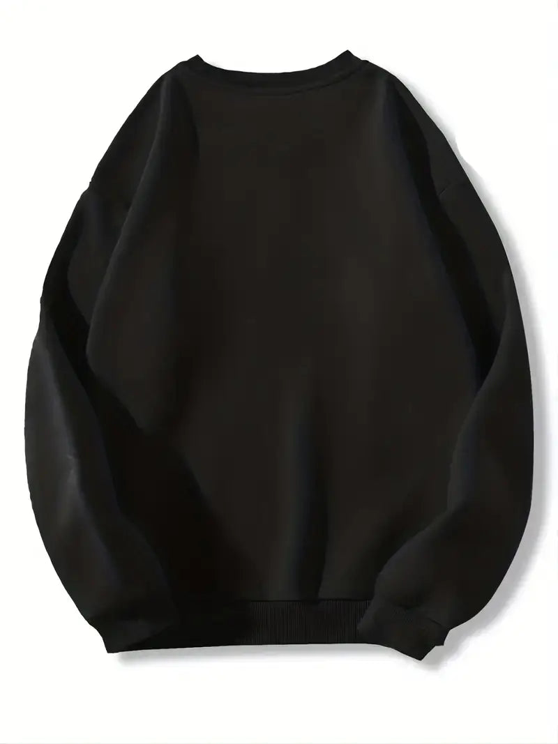 Sweat Pull imprimé coffee manches longues décontracté col rond