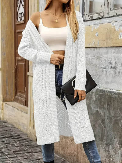 Cardigan long décontracté en tricot