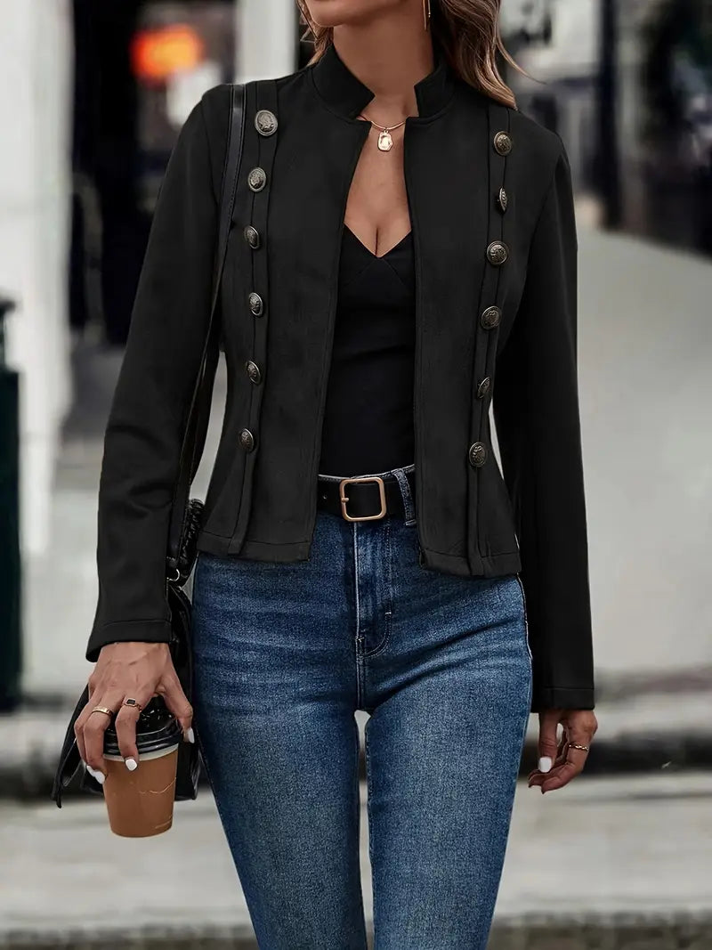 Veste courte ouverte effet daim