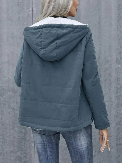 Veste légère à capuche interieur polaire