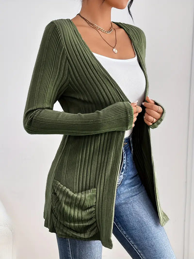 Cardigan long loose avec poches