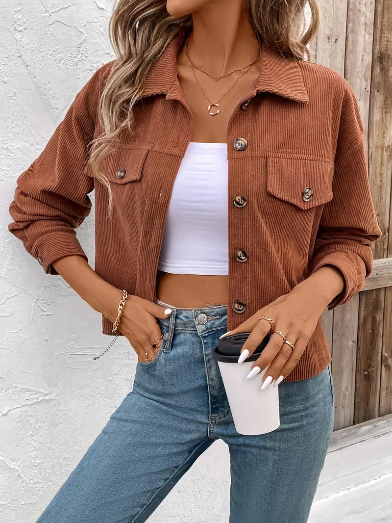 Veste courte structurée manches longues