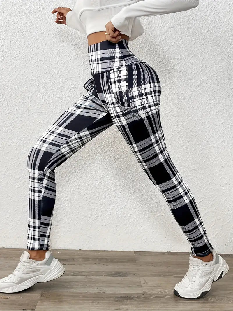 Legging imprimé taille haute doublé polaire avec poches