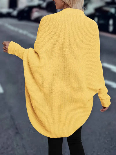 Cardigan ouvert sur le devant manches serrées