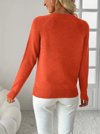 Pull Épaule Asymétrique avec Boutonnage