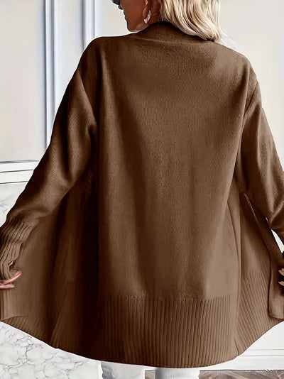 Cardigan long confortable manches longues