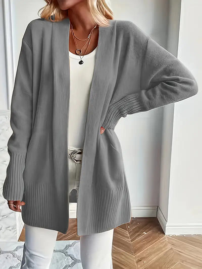 Cardigan long confortable manches longues