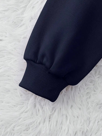 Sweat décontracté avec lettrage manches longues