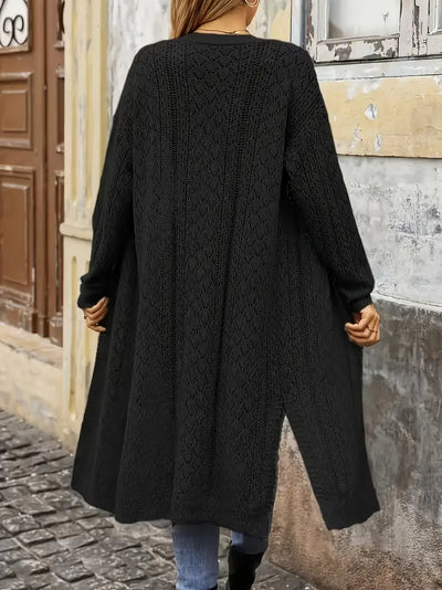 Cardigan long décontracté en tricot