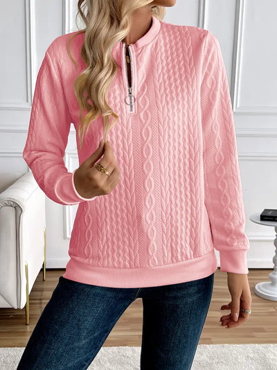 Pull Manches Longues avec Tricot Torsadé