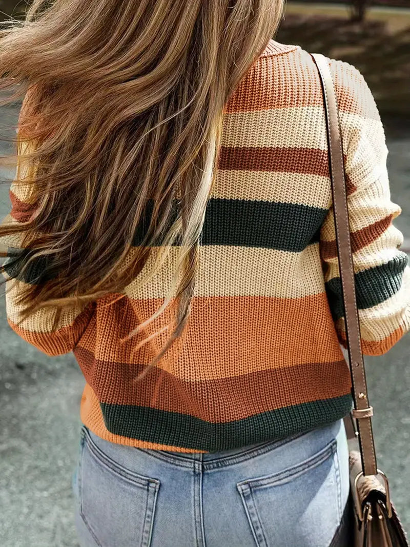 Pull à rayures colorées