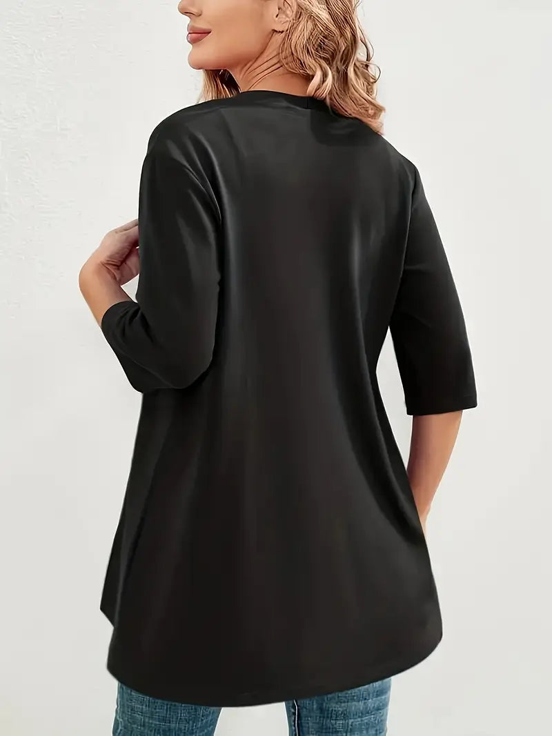 Cardigan grande taille simple mi-long