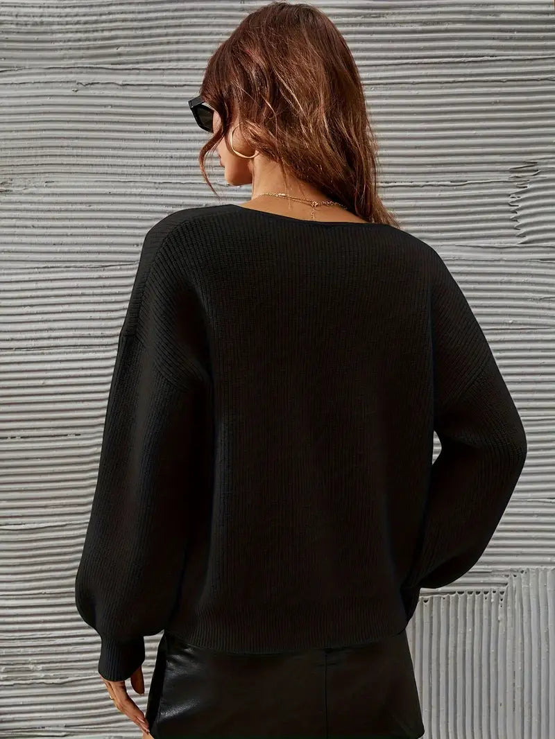 Pull manches longues en col V