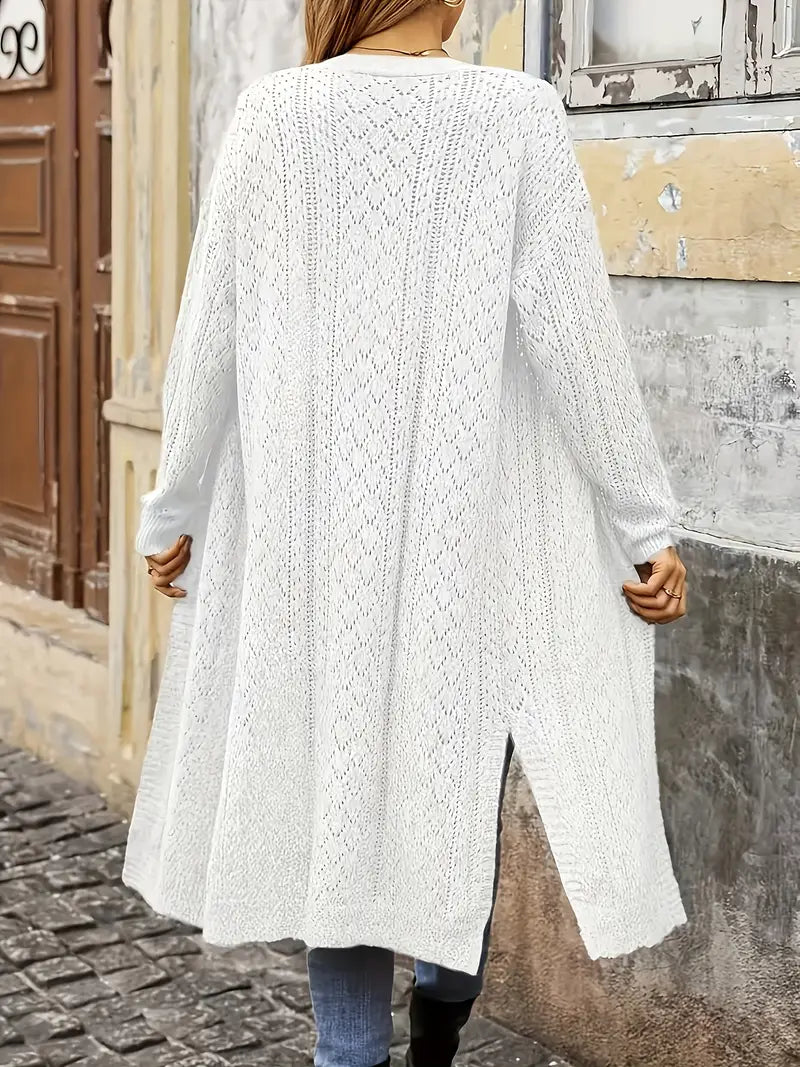 Cardigan long décontracté en tricot