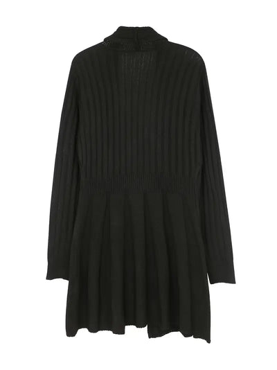 Cardigan long manches longues effet robe