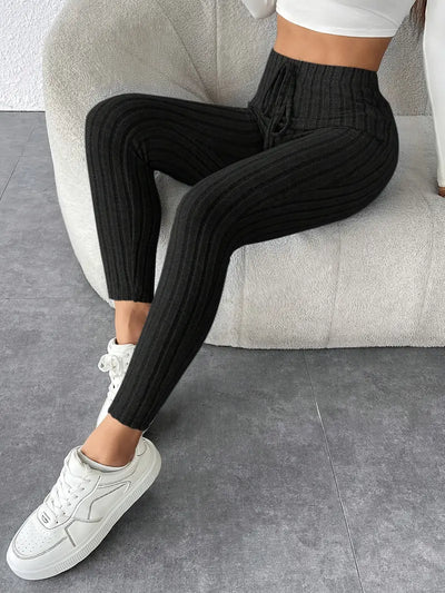 Legging Taille haute Élastique à Cordon