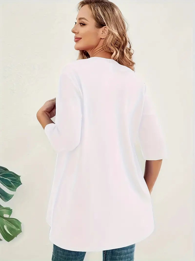 Cardigan grande taille simple mi-long