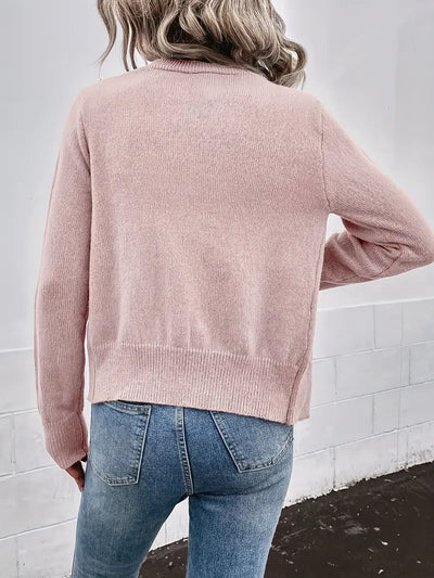 Cardigan élégant tricoté avec perles