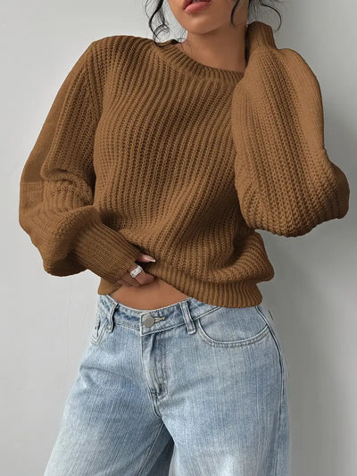 Pull à col rond effet mailles