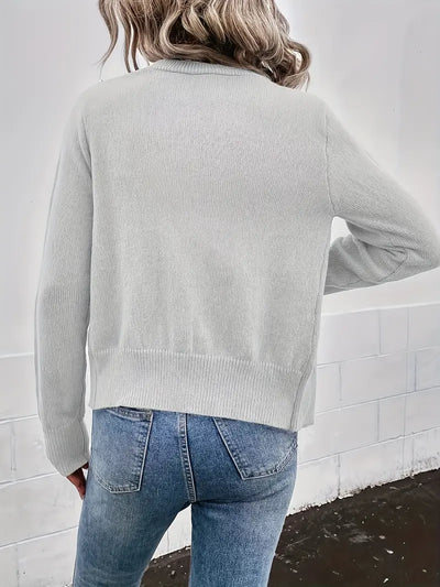 Cardigan élégant tricoté avec perles