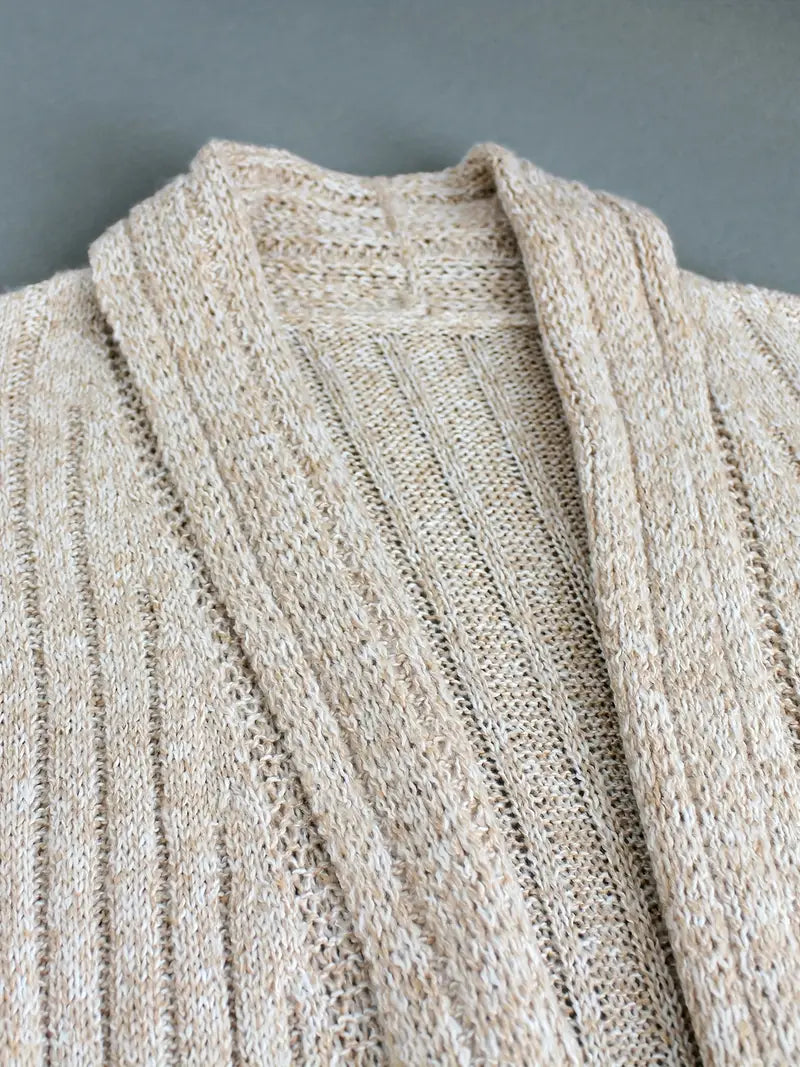 Cardigan long manches longues effet robe