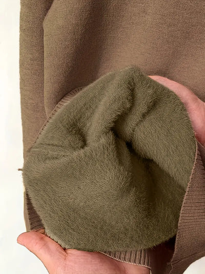 Pull col roulé chaud intérieur polaire