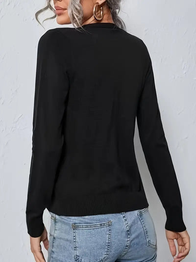 Cardigan simple col V avec boutons