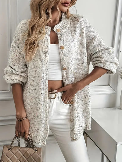 Gilet mi-long Chic avec boutons dorés