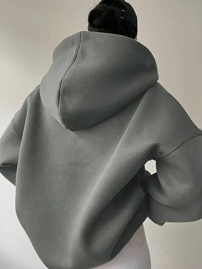 Sweat à capuche avec imprimé de lettres contrastées