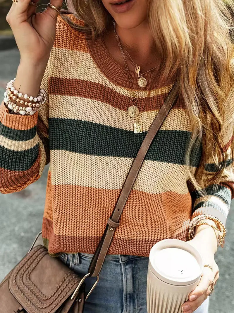 Pull à rayures colorées