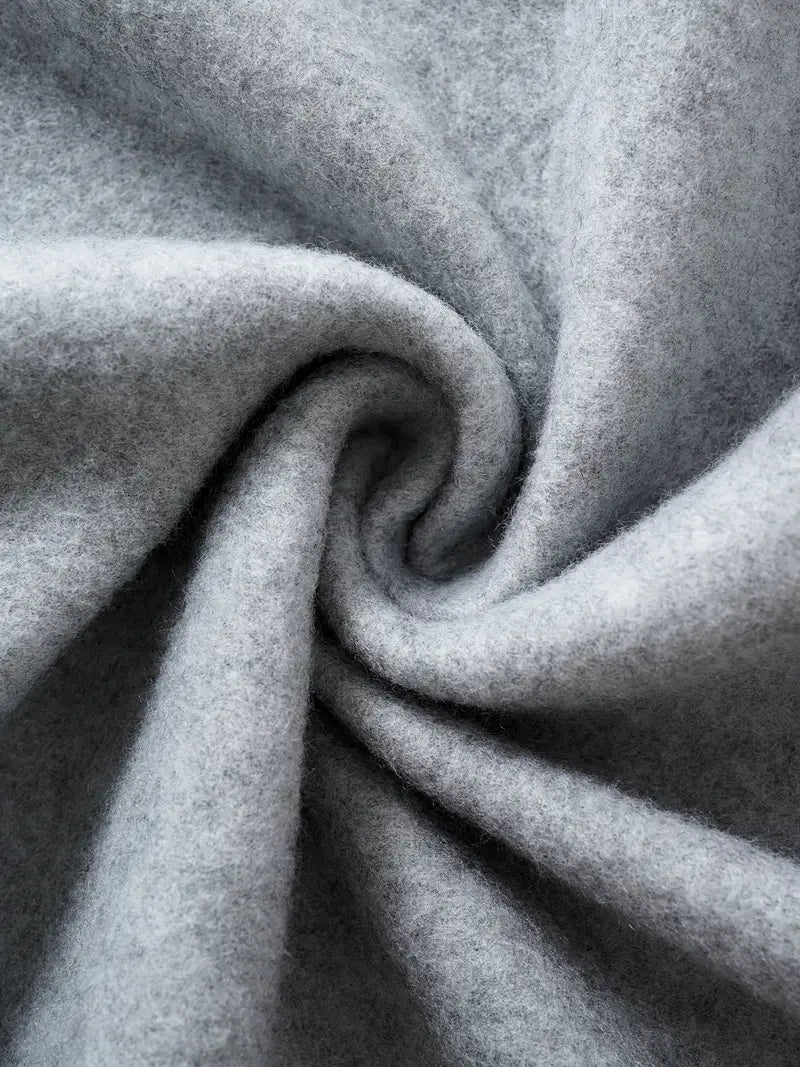 Gilet long à capuche fermeture éclair décontracté