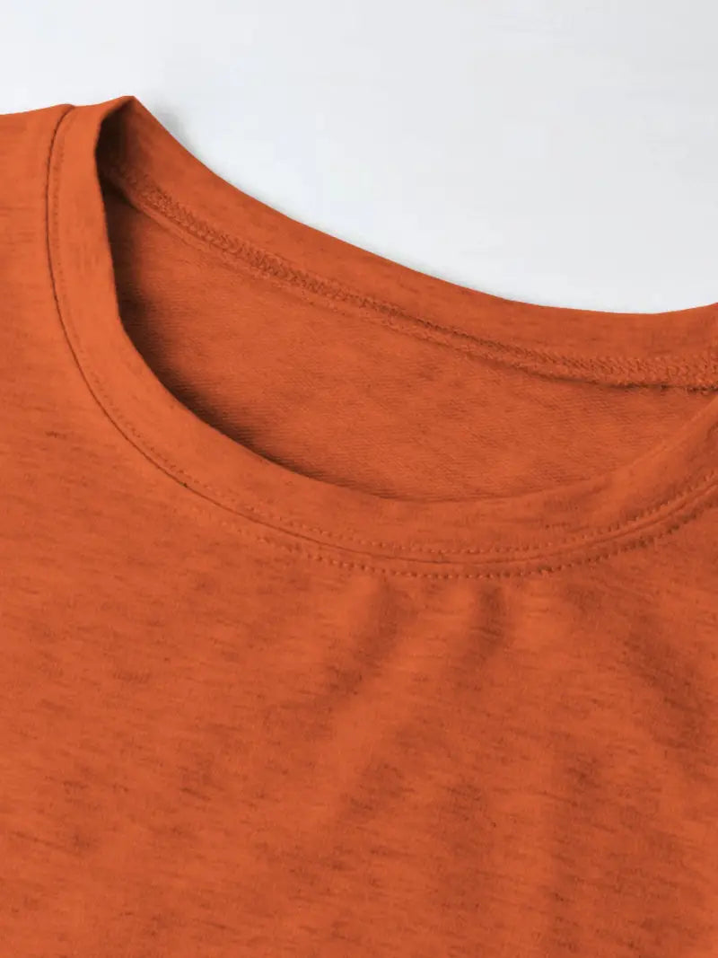 Sweat douillet à col rond avec motifs citrouille, feuilles et tasse à café