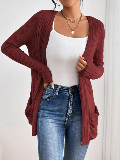 Cardigan long loose avec poches