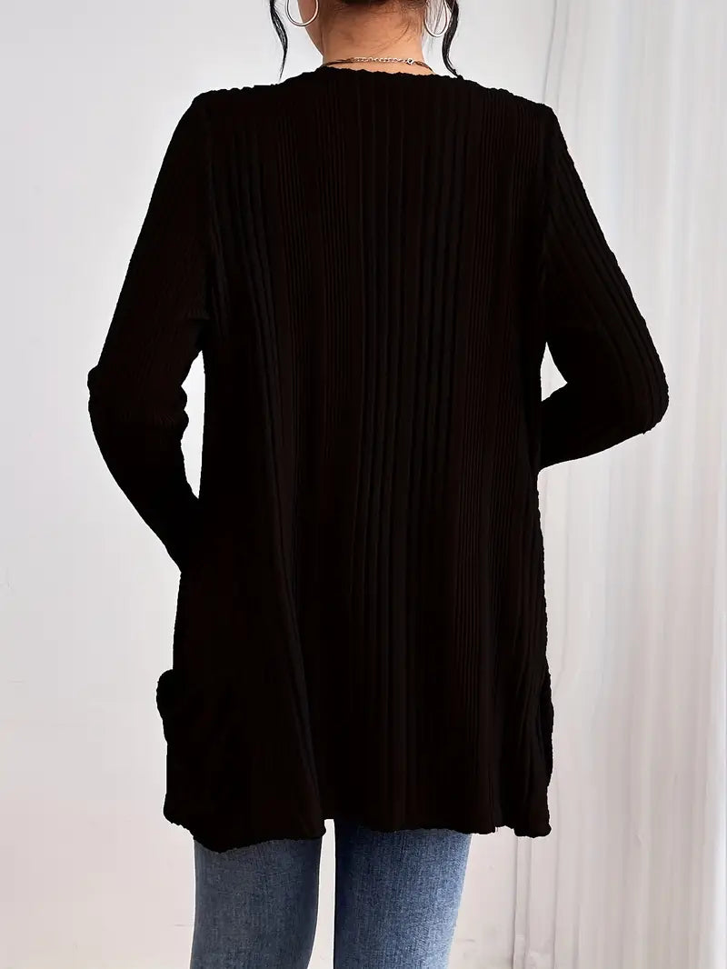 Cardigan long loose avec poches