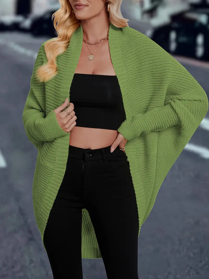 Cardigan ouvert sur le devant manches serrées