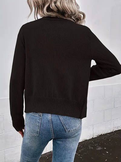 Cardigan élégant tricoté avec perles