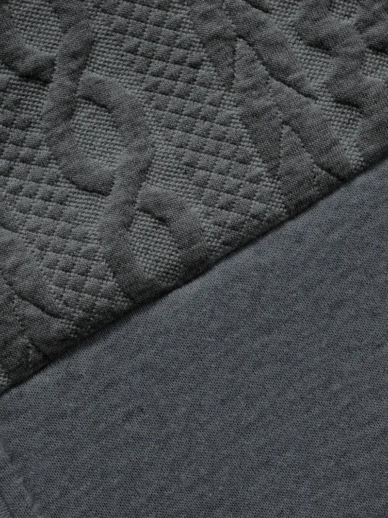 Gilet long à capuche fermeture éclair décontracté