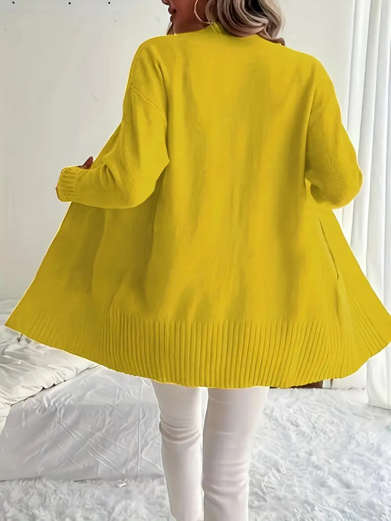 Cardigan long confortable manches longues