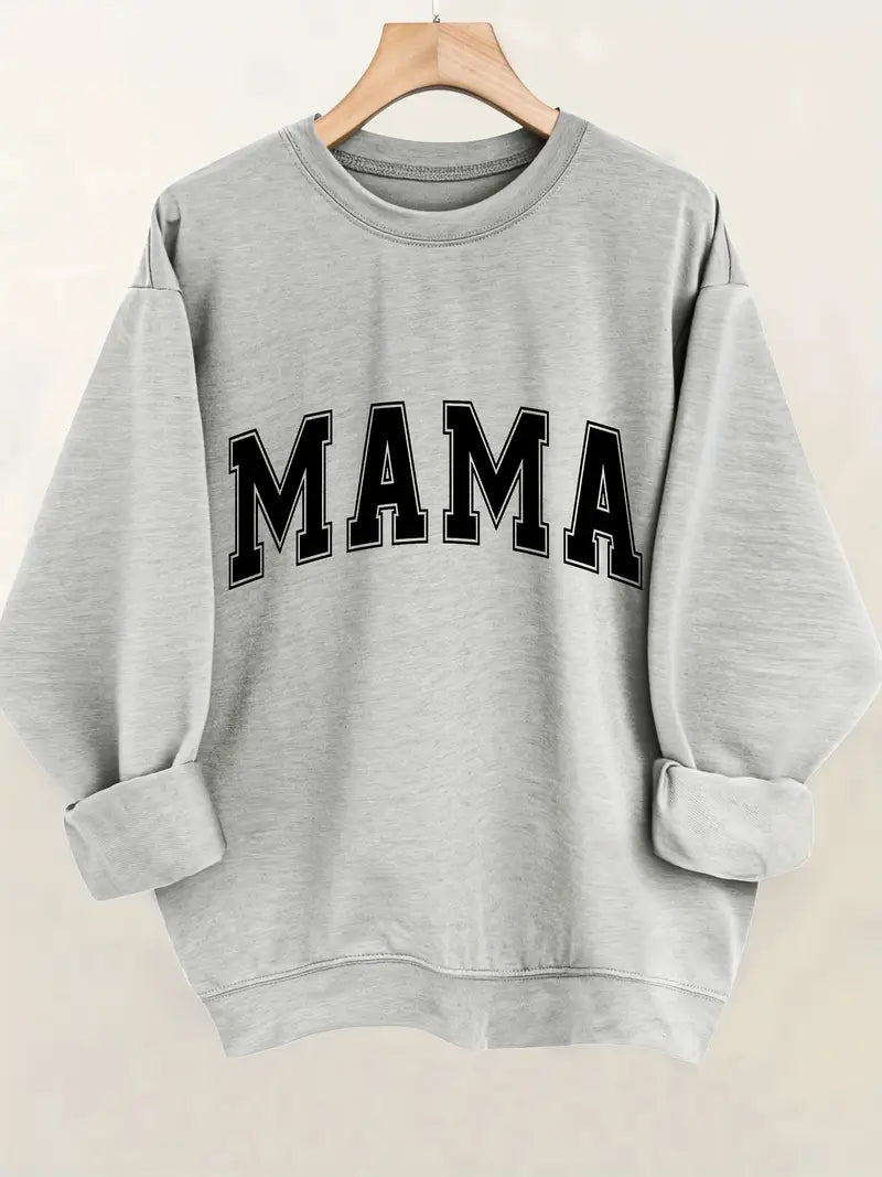 Sweat Pull décontracté à manches longues MAMA