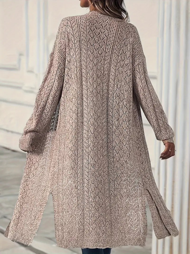 Cardigan long décontracté en tricot