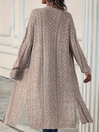 Cardigan long décontracté en tricot