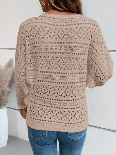 Pull à epaules dénudées semi-transparent