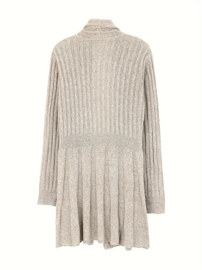 Cardigan long manches longues effet robe