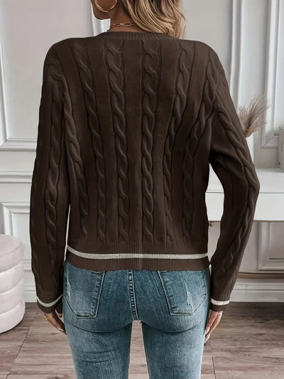 Gilet élégant à manches longues Boutonnage doré