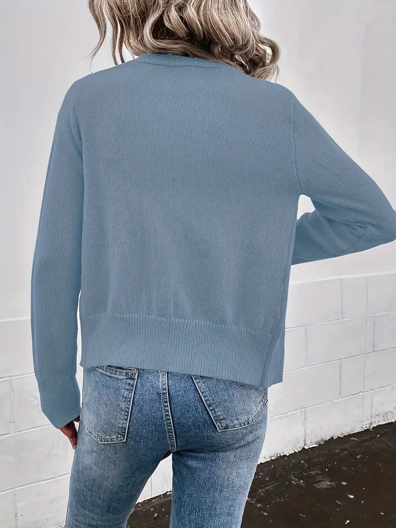 Cardigan élégant tricoté avec perles