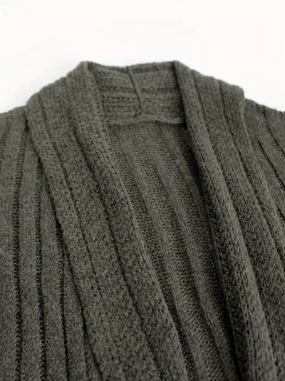 Cardigan long manches longues effet robe